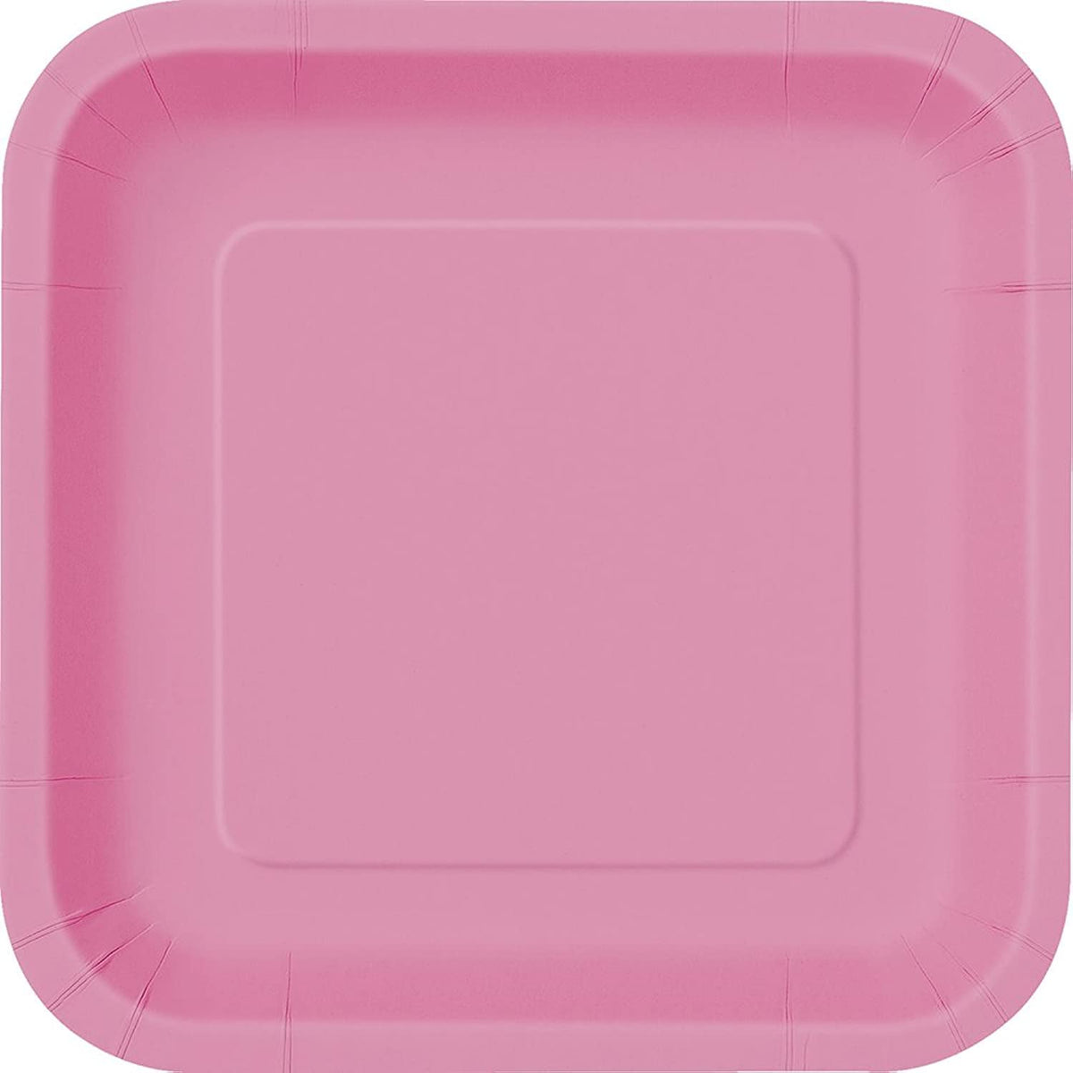 Unique Party Dishware Plate, 7", Hot Pink