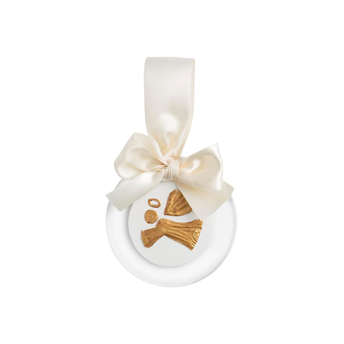 Mud Pie Hanging Ornament, 3 1/2" dia, Gold