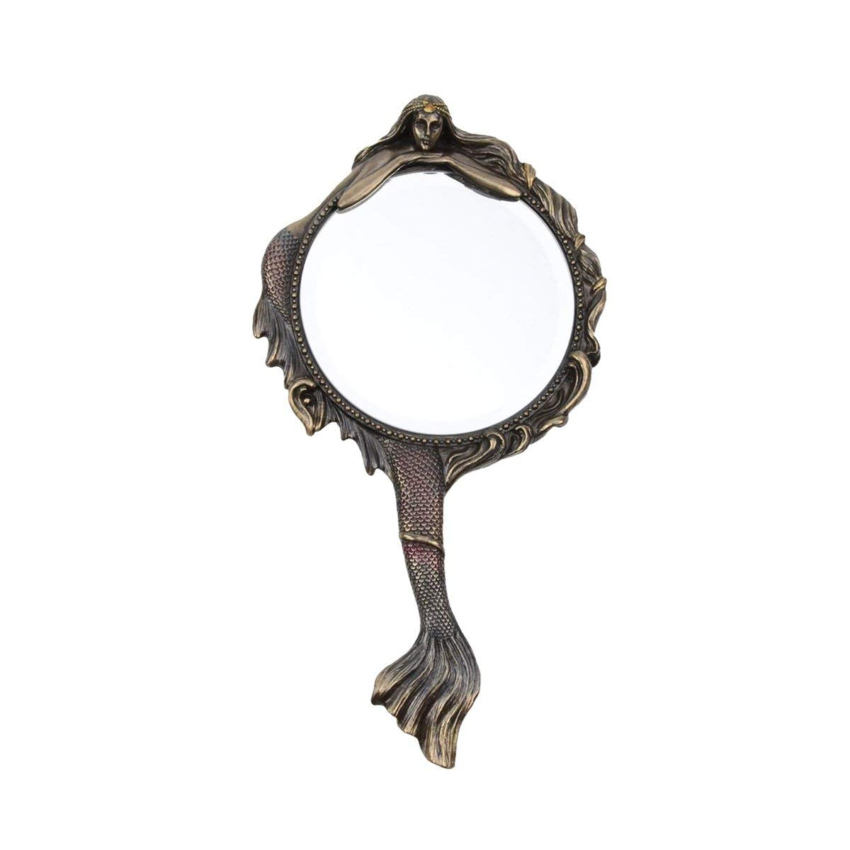Unicorn Studios Vintage Style Hand Held Mermaid Vanity Mirror