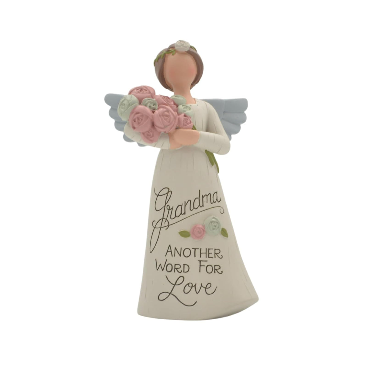 Blossom Bucket Figurine, 5 inches, White
