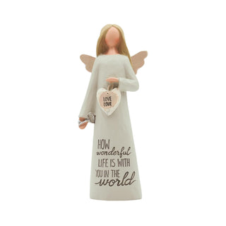 Blossom Bucket Angel Figurine How Wonderful Life With You Guardian Angel Sentimental Gift