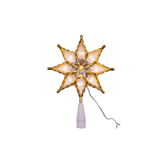 Kurt S. Adler Tree Topper, 3 inches (D) x 8 inches (W) x 10 inches (H), Gold
