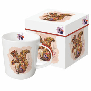 Paperproducts Design Regency Squirrel Mug in Gift Box, 13.5-Ounces, Multicolor, New Bone China