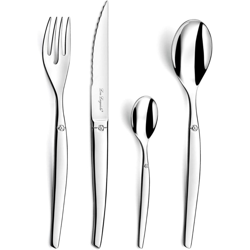 Amefa Lou Laguiole Jet 24pc flatware Set Mirror