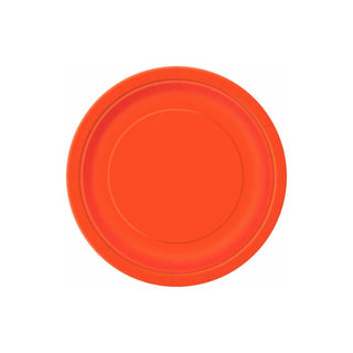 Unique Party Dishware Plate, 7 inch (8 count), Orange