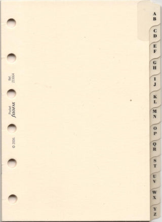Rediform Filofax Pocket A-Z Index Cream (B211664)
