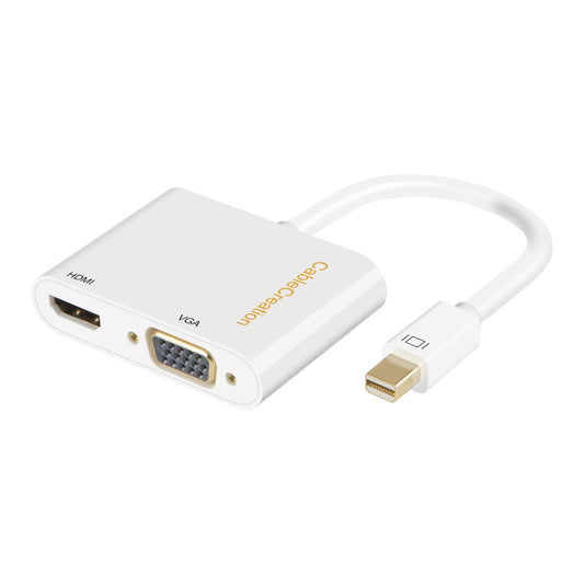 CableCreation Electronic Adapter, 2 in 1, White