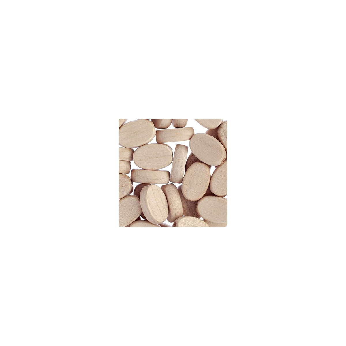 John Bead Craft Wood, 10x15mm, Natural