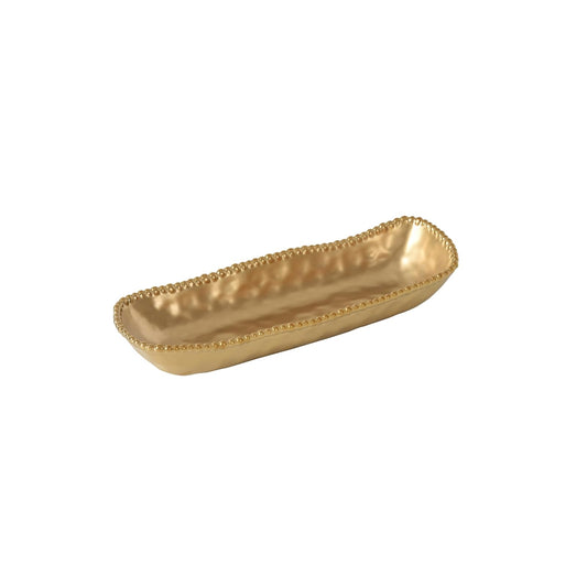Pampa Bay Tray, 14.3" x 5" x 2.5", Gold