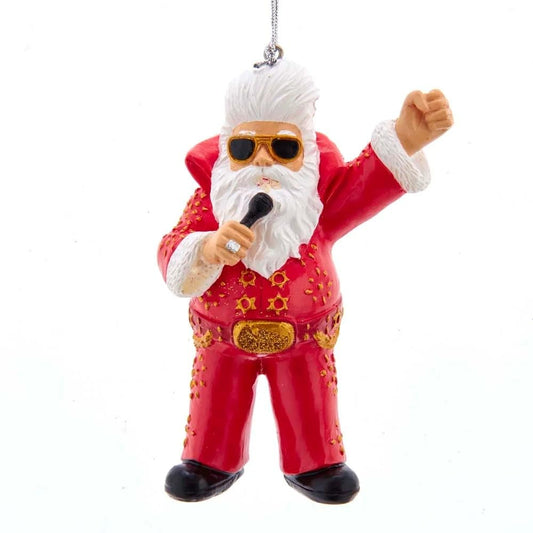 Kurt Adler EP2205 Elvis Santa Hanging Ornament, 4-inch High, Resin