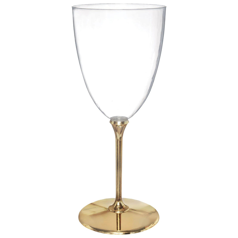 amscan 350595 Wine Goblet-7 oz. | 32 cm | Gold | 20 Pcs