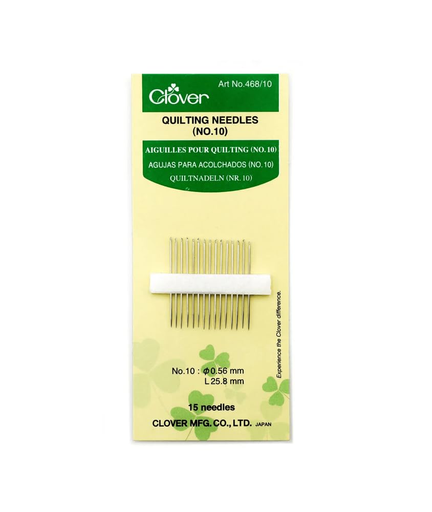 CLOVER 468/12 Quilting Needles, No. 12