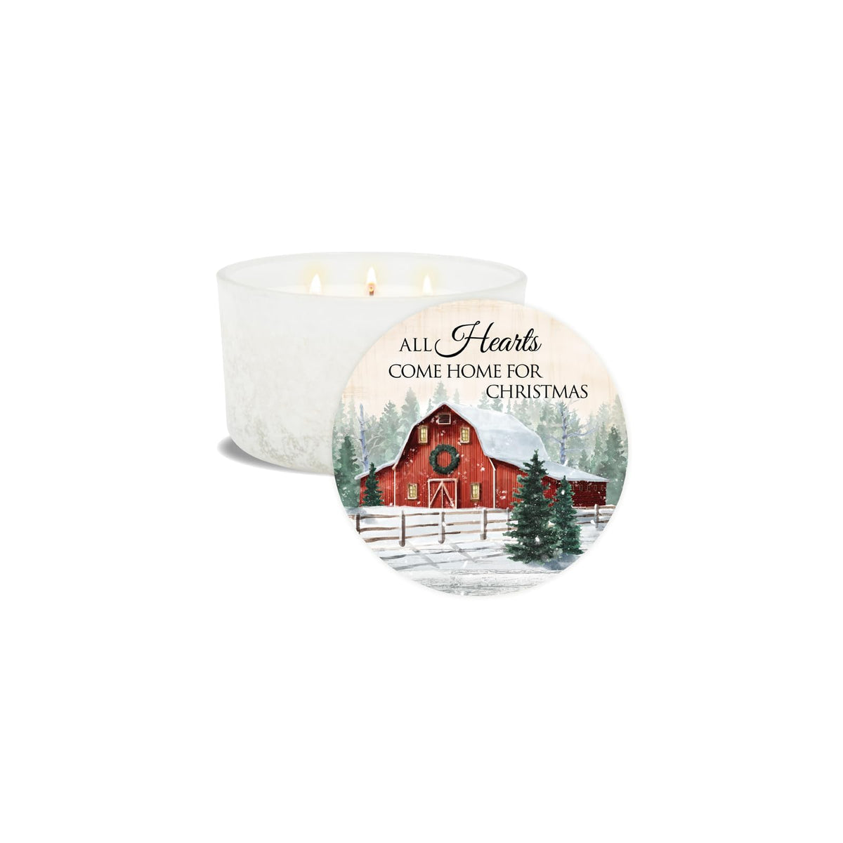 Carson Candle, 5.13" W, 3 1/4" H, White