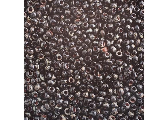 John Bead Craft Bead, 11/0, Black Picasso