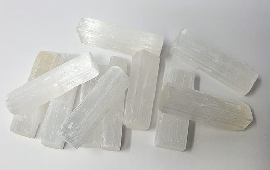 New Age Imports, Inc.® ~ Premium Quality Selenite Sticks 2-3" Size -1 LB. Great for Wicca, Reiki, Healing, Metaphysical, Chakra, Positive Energy, Meditation, Protection, Decoration or Gift (2-3")