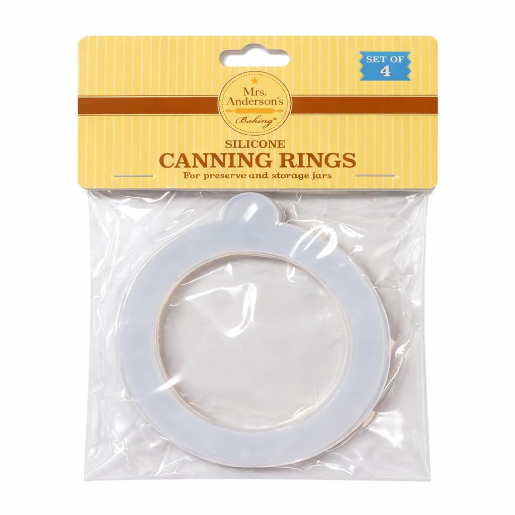 HIC Harold Import Co. 9924 3-3/4" Silicone Canning Jar Gasket Ring Pack 4 Count