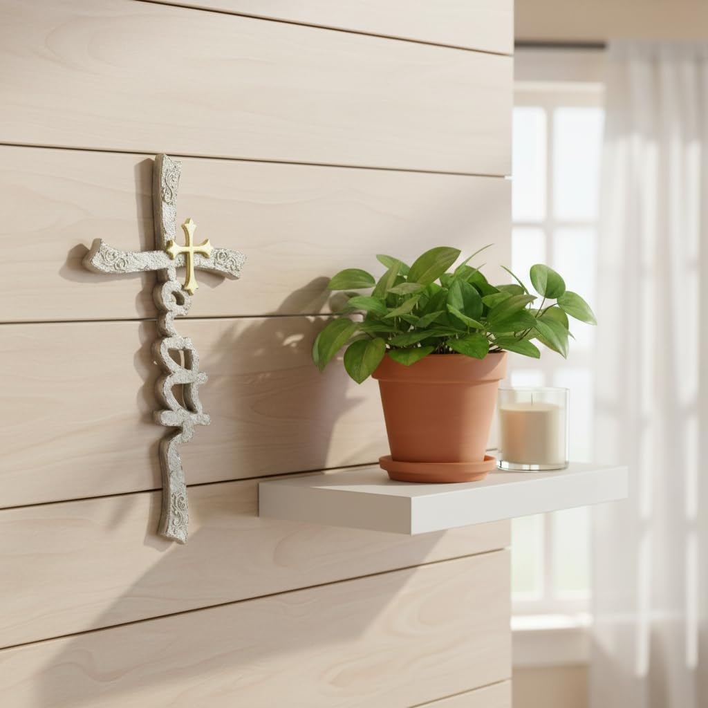 Comfy Hour Wall Art, 7.1"L x 0.7"W, Stone Gray And Gold