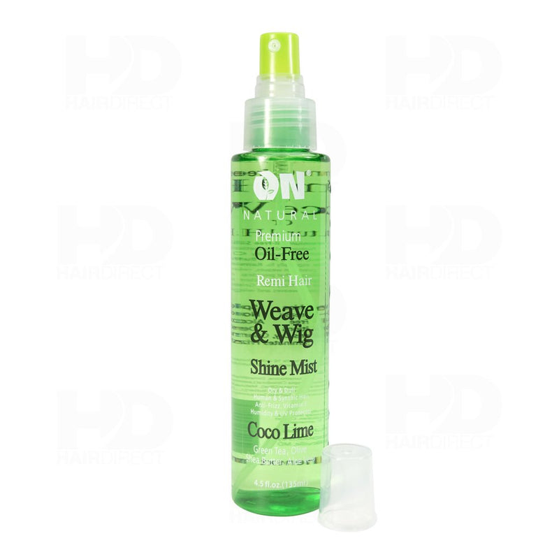 On Organic Natural Premium Oil-Free Weave & Wig Shine Mist Coco Lime 4.5 oz
