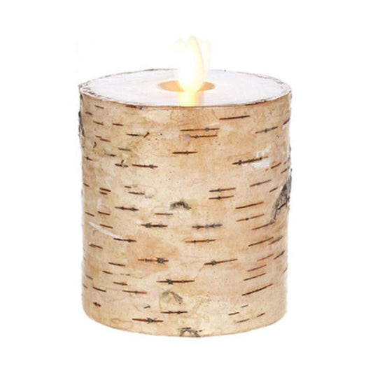 Raz Moving Flame LED Candle - Birch, 4.5"