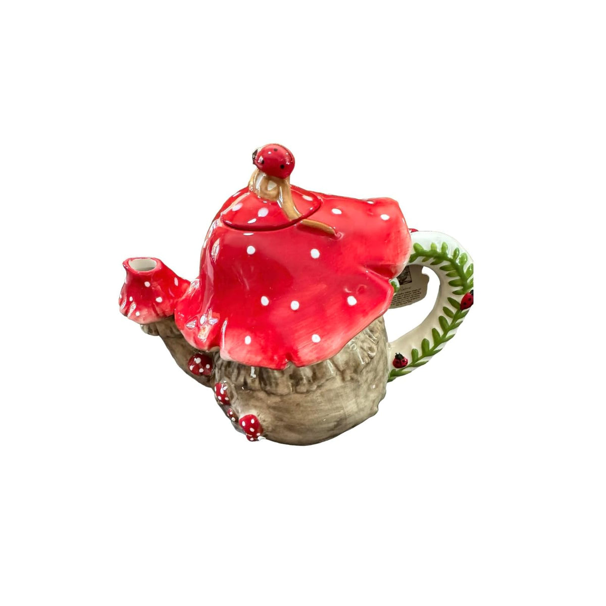 Blue Sky Clayworks Teapot, 9.5" x 5.75" x 7.75", Red