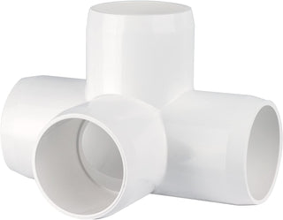 Snapclamp PVC- 4 way L/T 1¬º" (Furniture Grade White)