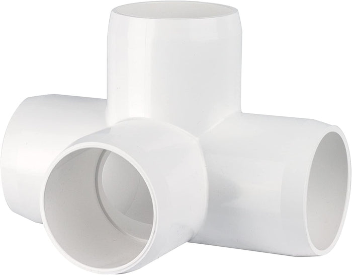 Snapclamp PVC- 4 way L/T 1¬º" (Furniture Grade White)