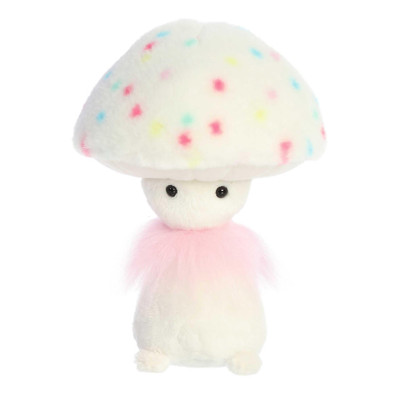 Aurora® Vibrant Fungi Friends™ Vanilla Cupcake Stuffed Animal - Unique Design - Loveable Companions - White 9 Inches