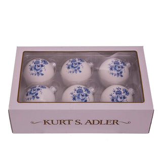 Kurt S. Adler Hanging Ornament, 80mm, Blue, White