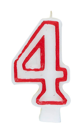 Unique Industries Number 4 Birthday Candle, 1ct
