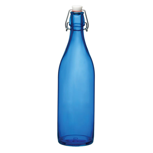 Bormioli Rocco Giara Bottle 33.75-Ounce Blue