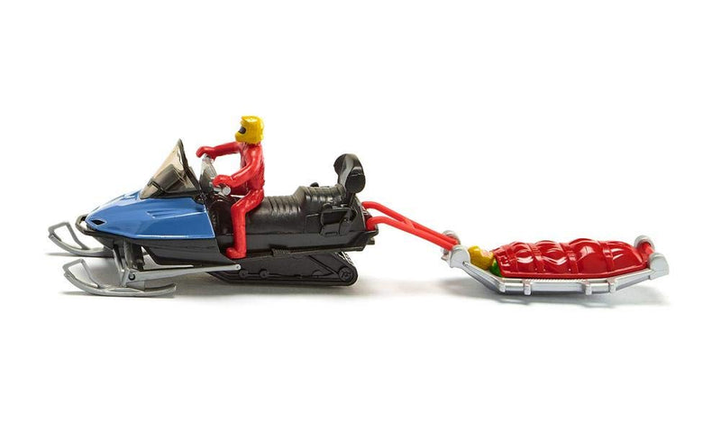 siku 1684 Blister 1684Snow Mobile with Rescue Sledge, Multicoloured