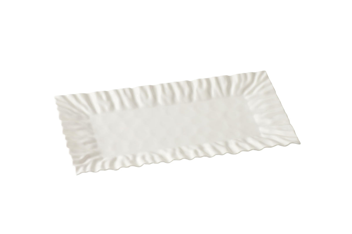 Pampa Bay Mascali Bianca Rectangular Tray, 15" x 7.5" x 1"