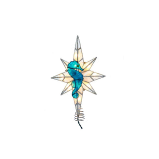 Kurt S. Adler Tree Topper, 13.78L x 10.24W x 19.69H, Blue, White, Silver