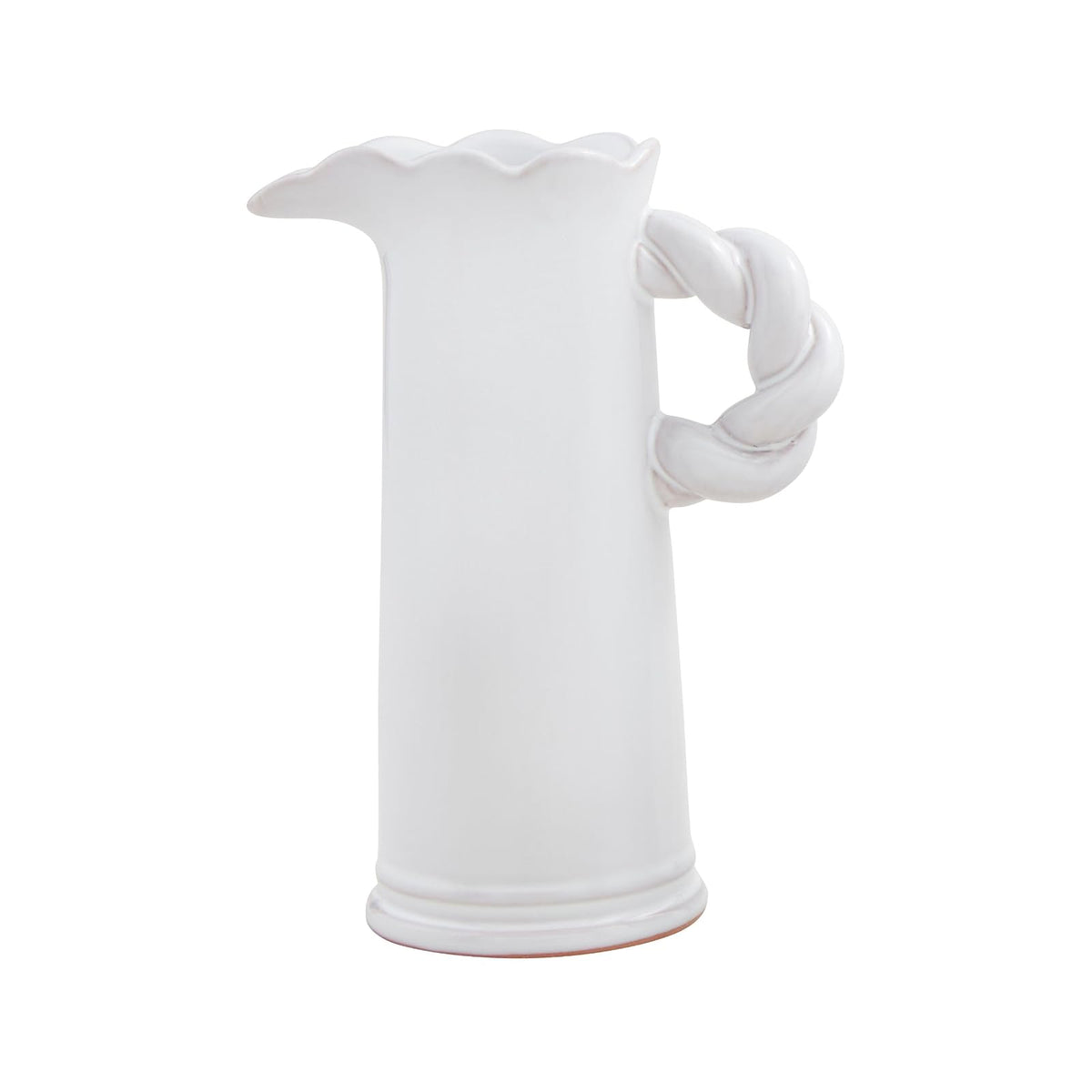 Mud Pie Vase, 7" x 5.25", White