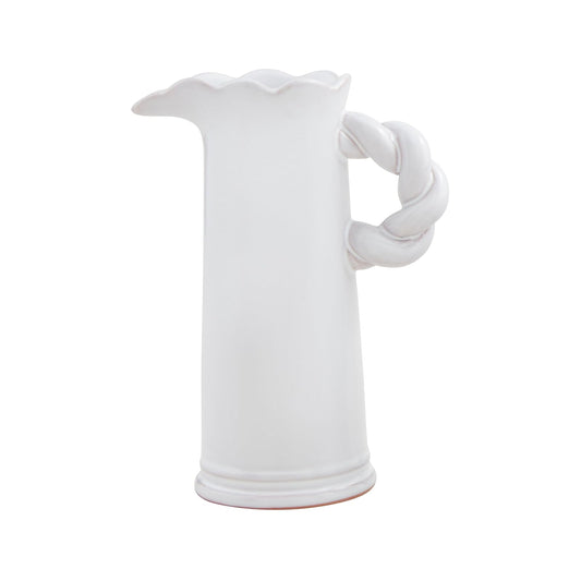 Mud Pie Vase, 7" x 5.25", White