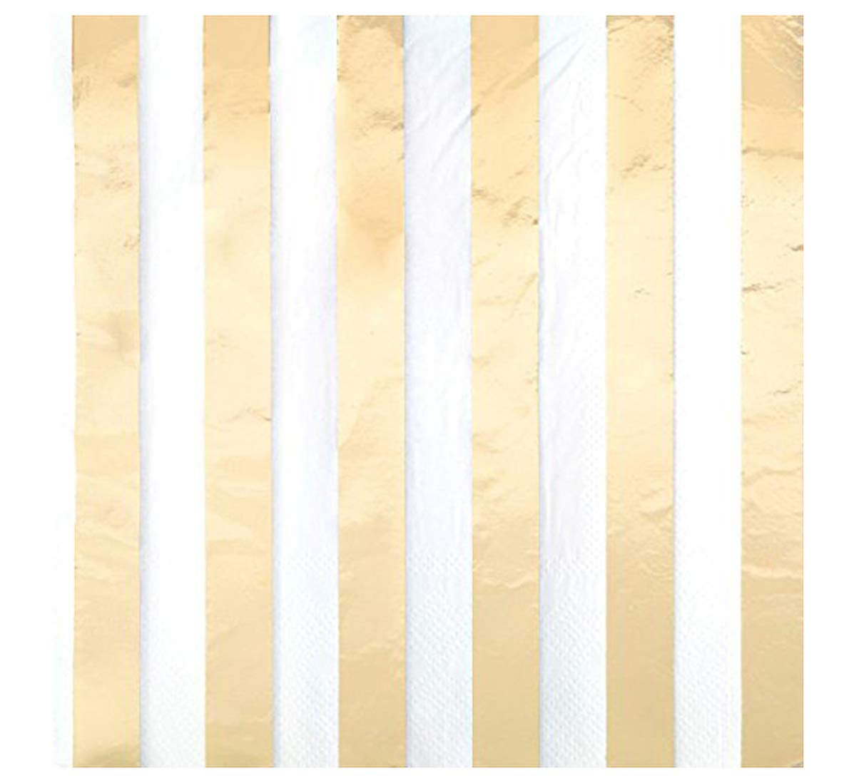Unique Industries Foil Gold Striped Luncheon Napkins, 16ct