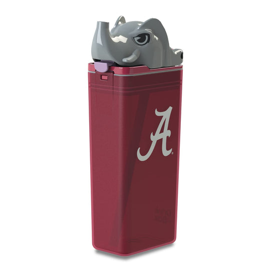 FUNTOPS Reusable Water Bottle | Officially Licensed NCAA Sports Bottle | BPA Free | Dishwasher Safe | Big Al Mascot | 12 oz Drink in the Box - The University of Alabama