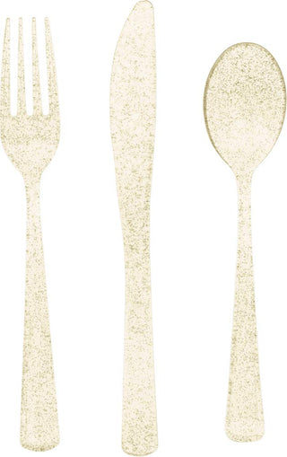 Unique Flatware, 18 pcs, Gold