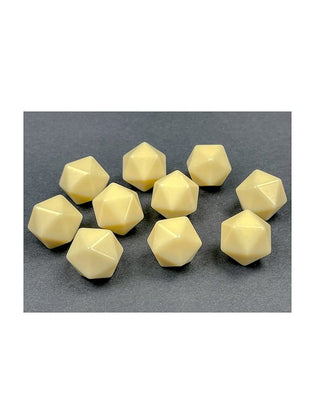 Chessex Customizable Ivory Blank Opaque Polyhedral Dice D20 (20 Sided) 16mm (5/8in) Pack of 10