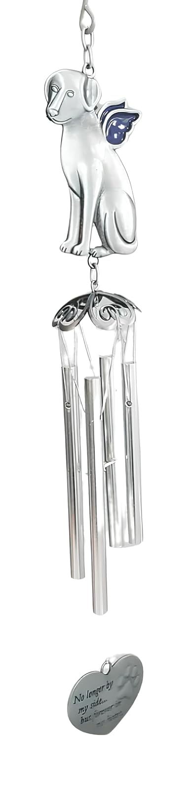 Carson Dog Pewter Outdoor Decorative Wind Chimes