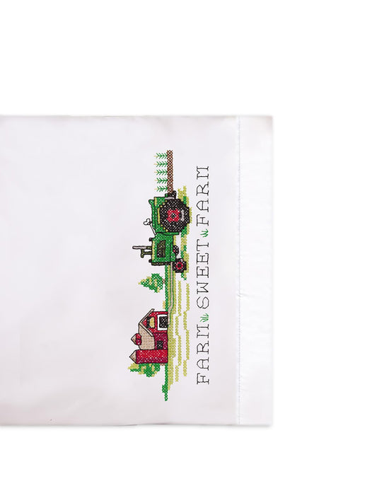Tobin Design Works Crafts Stamped Pillowcases for Embroidery-Set of 2, Various