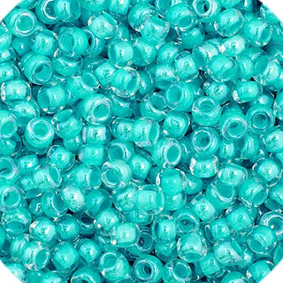 John Bead Craft Bead, 11/0, Color Lined Turquoise