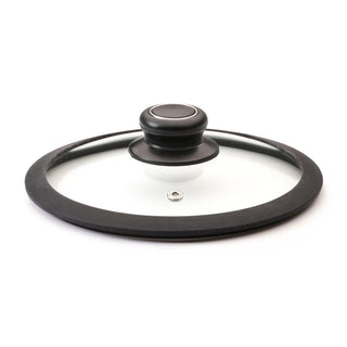 Black Cube Container Lid, 8-Inch Diameter, Black