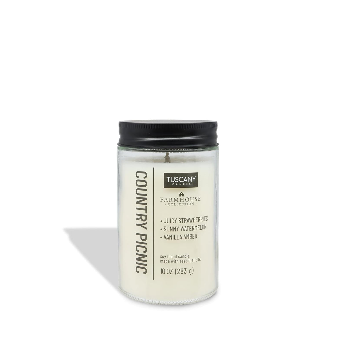Tuscany Candle Candle, 10 oz, White