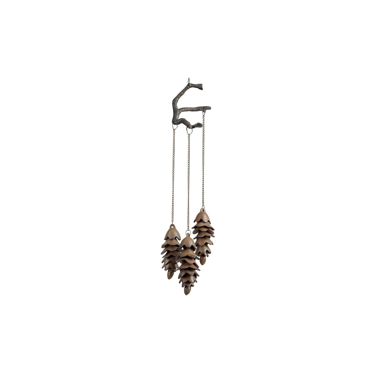 SPI Wind Chime, 5"D x 24.5"H x 7"W, Copper Pinecone