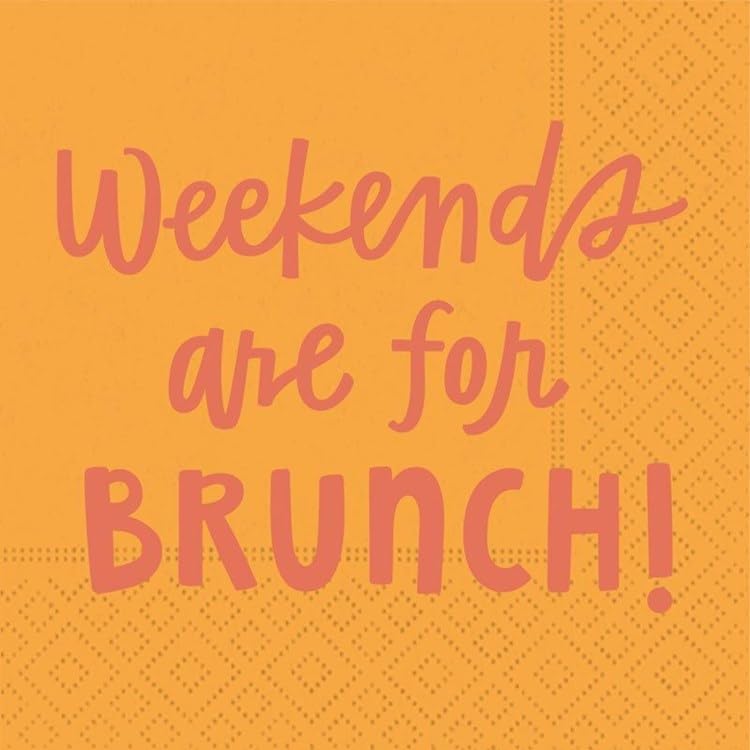 DESIGN DESIGN Weekends Are For Brunch Beverage Napkin, Party Supplies