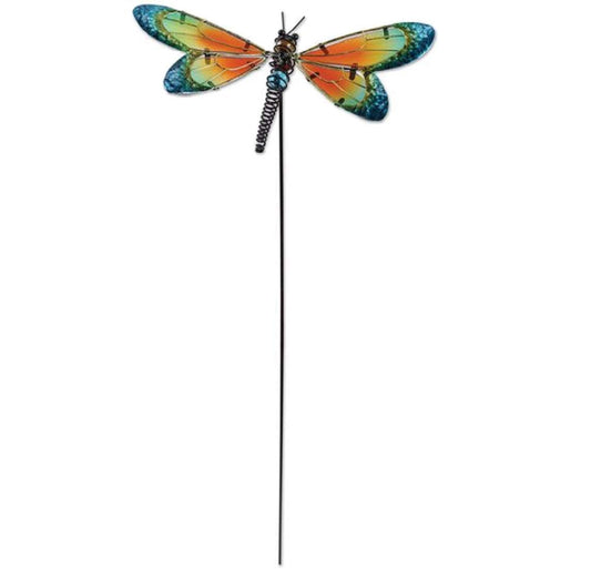 Sunset Vista Dragonfly Plant Pick Blue