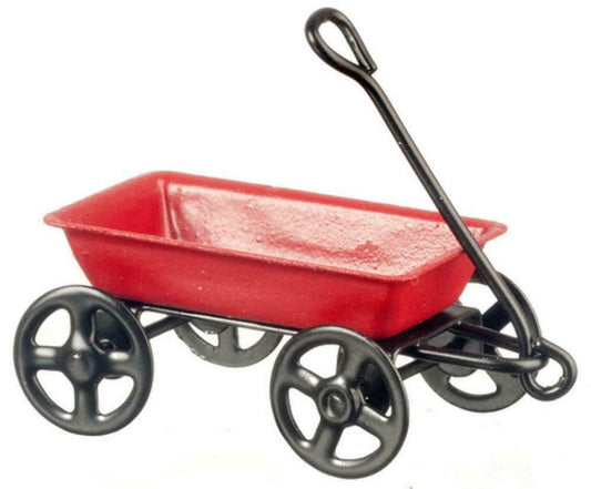 Aztec Imports 1:24 Scale 1/2" RED Metal Wagon #D6376