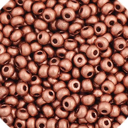 John Bead Craft Bead, Small, Metallic Light Copper