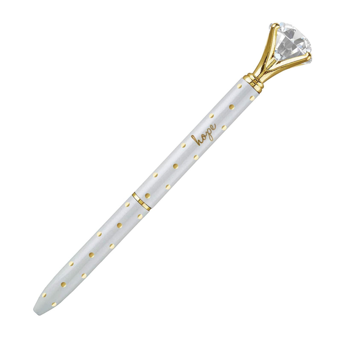 Creative Brands Writing Instrument, 1 Count (Pack of 1), White/Gold Dot - Hope